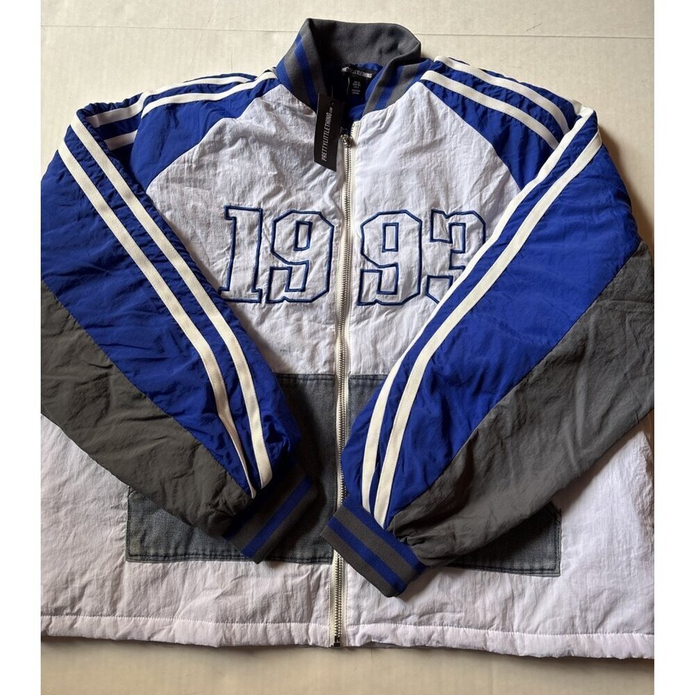 pretty little thing blue 1993 Puffer Jacket Size 8 Medium NWT - Picture 2 of 8